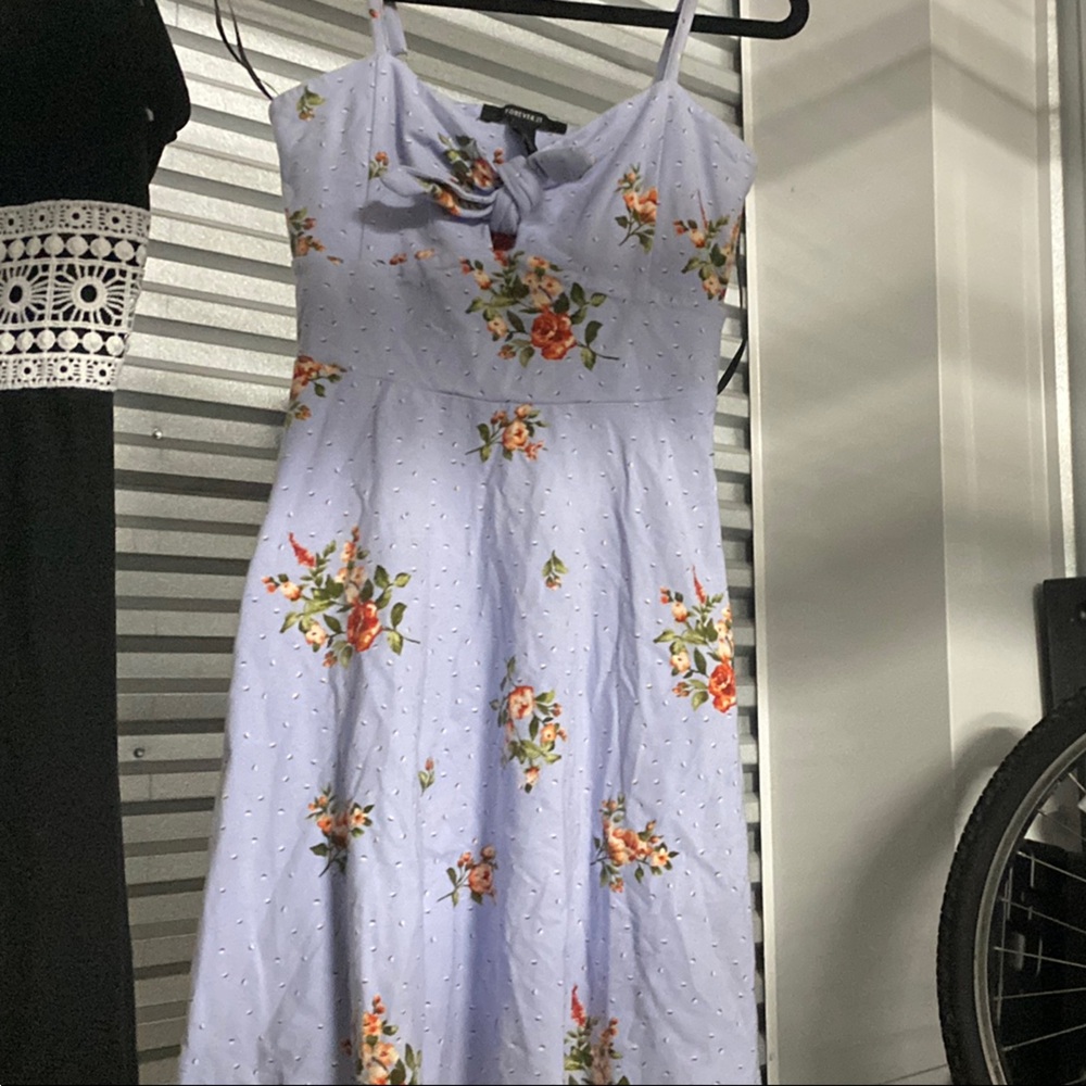 Forever 21 Cream Embellished Mini Sundress for Weddings